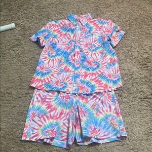 Crown & Ivy Red and Blue Swim Set Vibrant Design